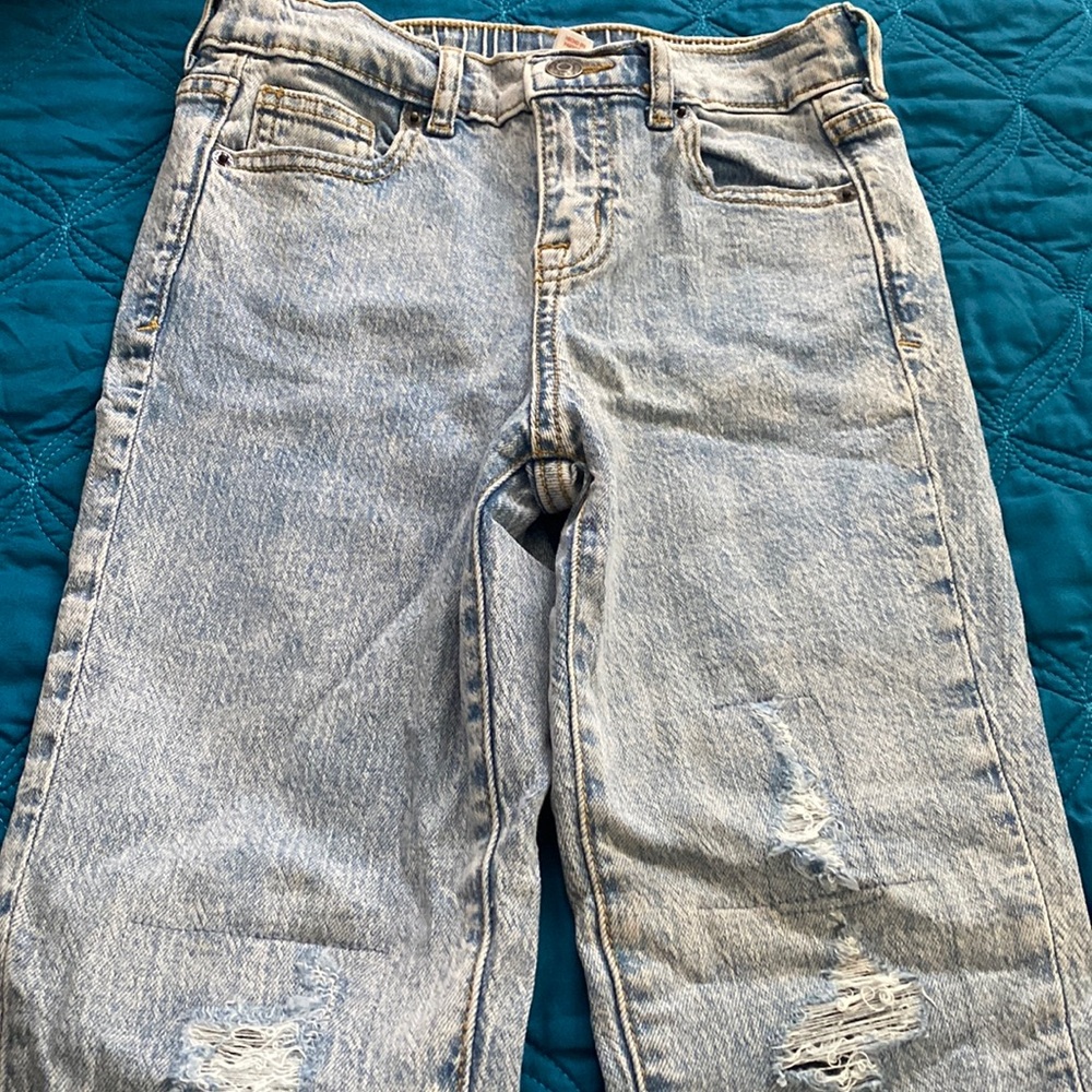 Cat & Jack straight distressed jeans